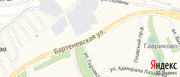Бартеневская улица на Яндекс карте