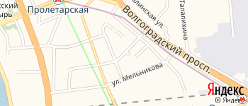 Большой Симоновский переулок на Яндекс карте