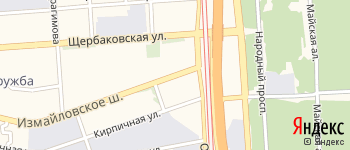 Измайловское шоссе на Яндекс карте