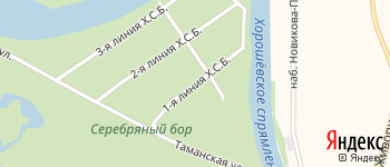 линия Хорошёвского Серебряного Бора 1-я на Яндекс карте