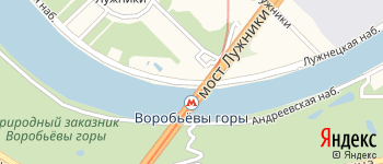 Лужнецкая набережная на Яндекс карте