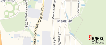 Малинская улица на Яндекс карте