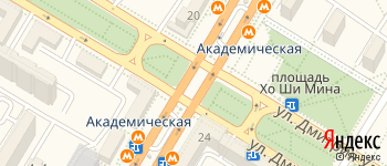 метро Академическая на Яндекс карте
