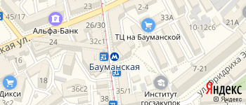 метро Бауманская на Яндекс карте