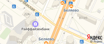 метро Беляево на Яндекс карте