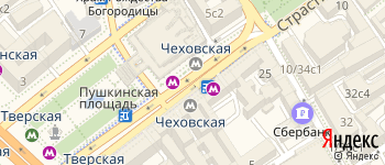 метро Чеховская на Яндекс карте