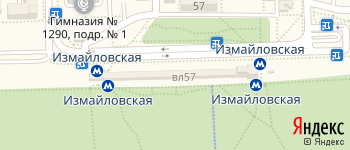 метро Измайловская на Яндекс карте