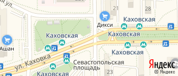 метро Каховская на Яндекс карте