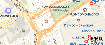 метро Комсомольская на Яндекс карте