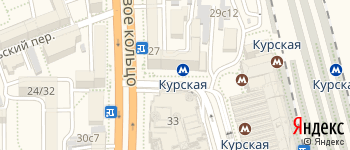метро Курская на Яндекс карте