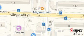 метро Медведково на Яндекс карте