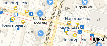 метро Новогиреево на Яндекс карте
