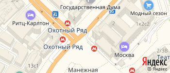 метро Охотный Ряд на Яндекс карте