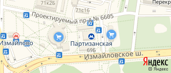 метро Партизанская на Яндекс карте