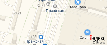 метро Пражская на Яндекс карте