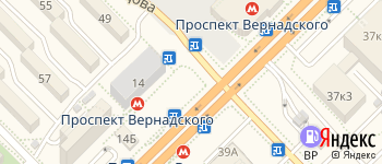 метро Проспект Вернадского на Яндекс карте