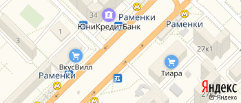 метро Раменки на Яндекс карте
