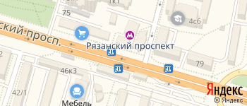 метро Рязанский проспект на Яндекс карте