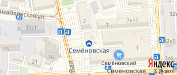 метро Семёновская на Яндекс карте