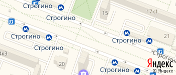 метро Строгино на Яндекс карте