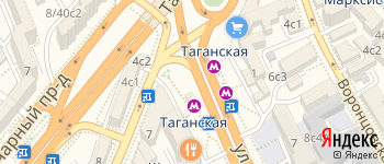 метро Таганская на Яндекс карте