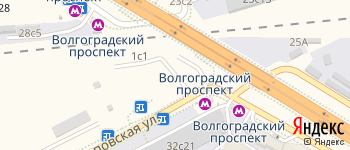 метро Волгоградский проспект на Яндекс карте