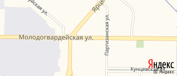 Молодогвардейская улица на Яндекс карте