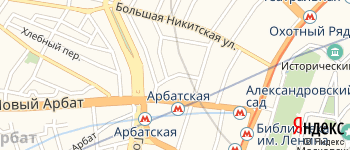 Нижний Кисловский переулок на Яндекс карте