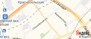 Нижняя Красносельская улица на Яндекс карте