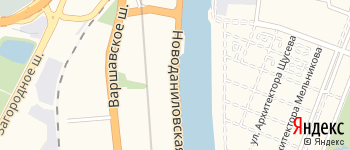 Новоданиловская набережная на Яндекс карте