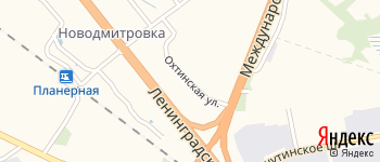 Охтинская улица на Яндекс карте