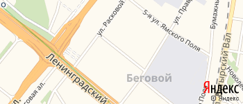 переулок Расковой на Яндекс карте