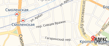 переулок Сивцев Вражек на Яндекс карте