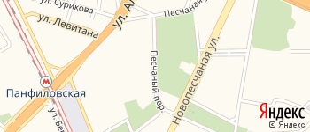 Песчаный переулок на Яндекс карте