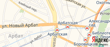 площадь Арбатские Ворота на Яндекс карте