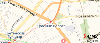 площадь Красные Ворота на Яндекс карте