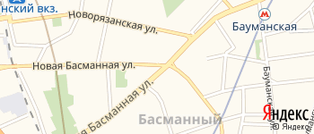 площадь Разгуляй на Яндекс карте