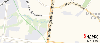 Пролетарский проспект на Яндекс карте