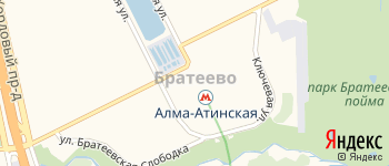 район Братеево на Яндекс карте