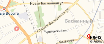 Старая Басманная улица на Яндекс карте