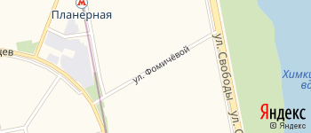 улица Фомичёвой на Яндекс карте