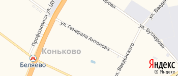 улица Генерала Антонова на Яндекс карте