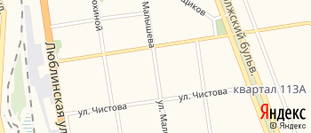улица Малышева на Яндекс карте