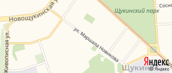 улица Маршала Новикова на Яндекс карте