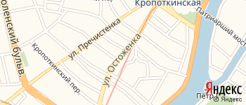 улица Остоженка на Яндекс карте
