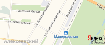 улица Павла Корчагина на Яндекс карте