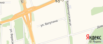 улица Ватутина на Яндекс карте