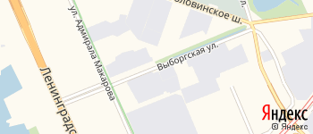 Выборгская улица на Яндекс карте